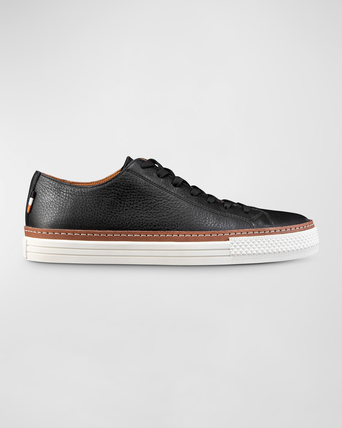 Shop Allen Edmonds Men's Paxton Leather Low-top Sneakers In Black