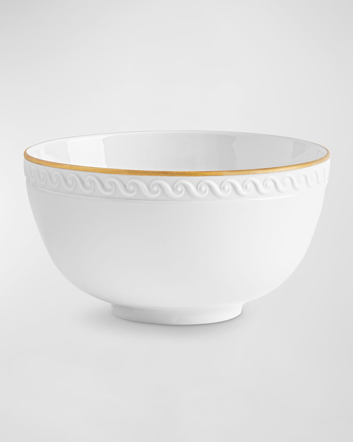 L'objet White Neptune Cereal Bowl In White/gold
