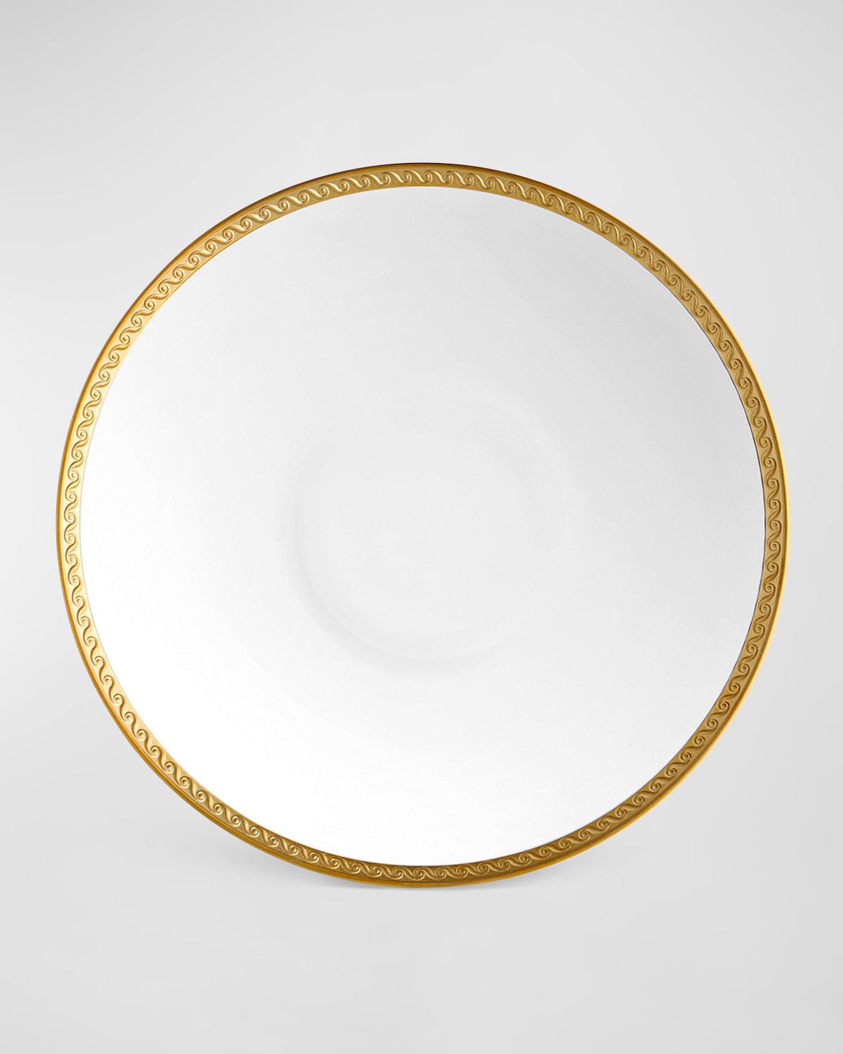 L'objet Neptune 24k Gold-rimmed Coupe Bowl In White/gold