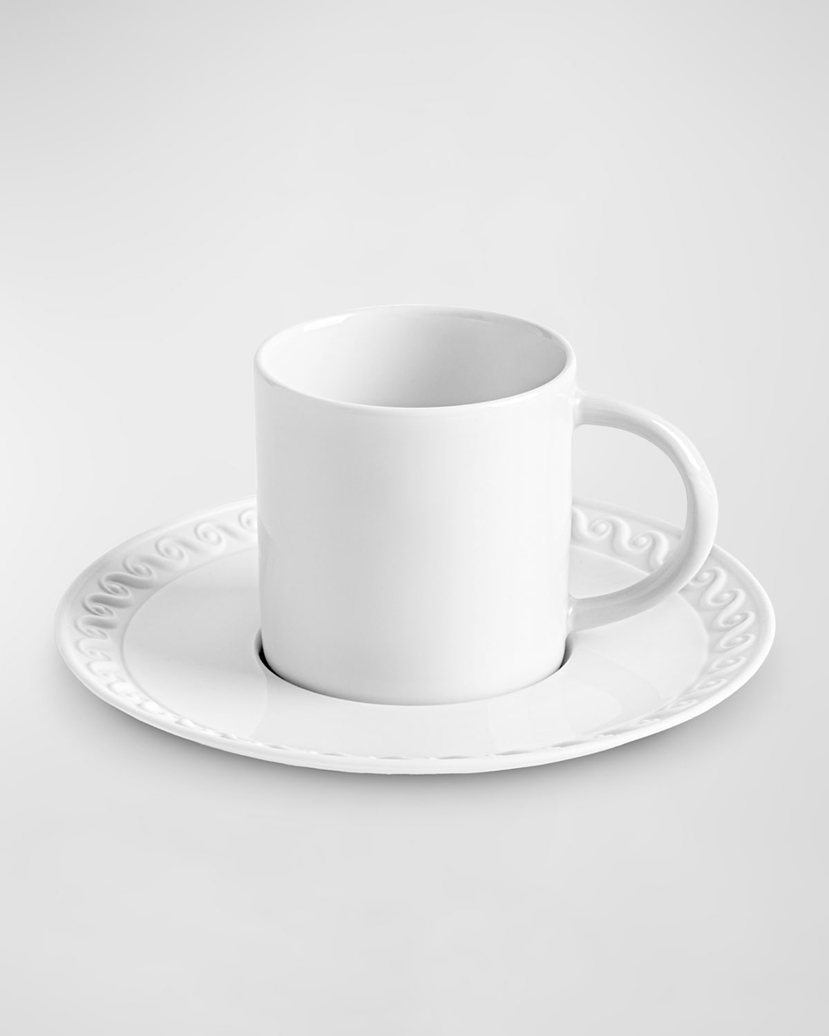 L'objet Neptune Espresso Cup And Saucer In White