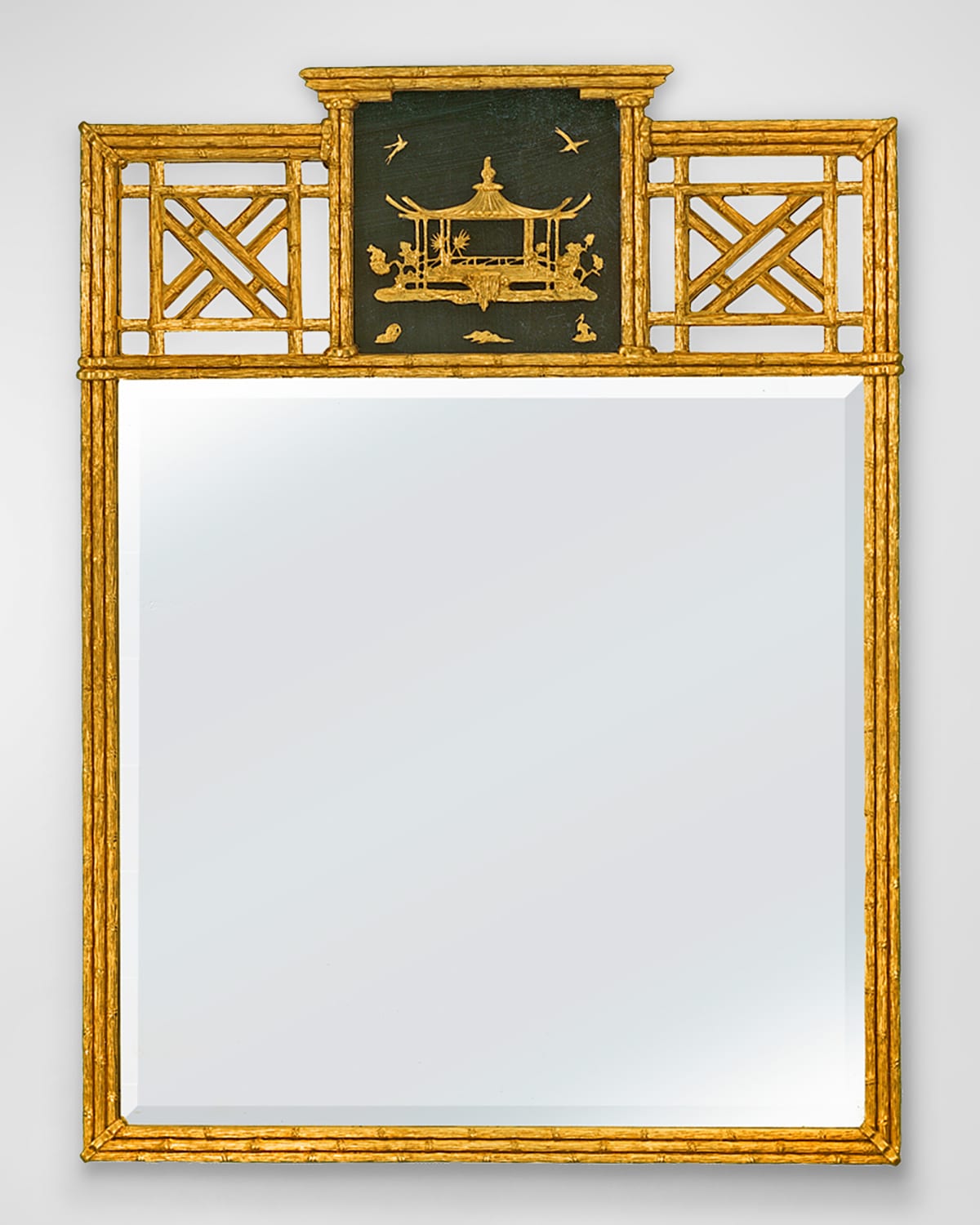 Shop Friedman Brothers Shun Wo Dynasty Mirror In Classic Gold / Ant Black