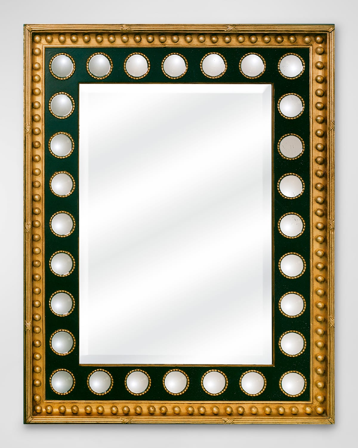 Shop Friedman Brothers The Litchfield Mirror In Classic Gold / Antique Black