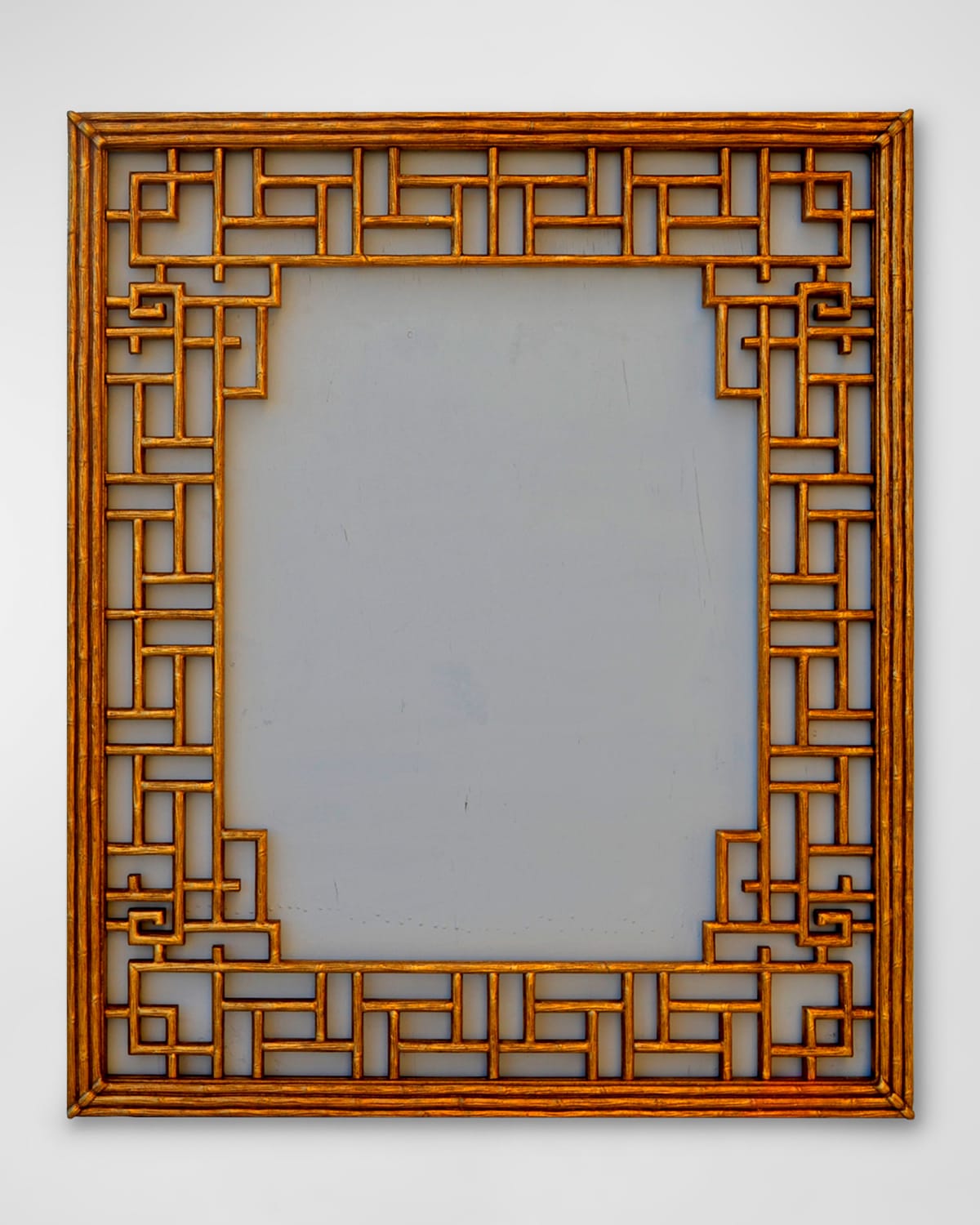 Shop Friedman Brothers 7230 Bamboo Wall Mirror In Ancient Gold