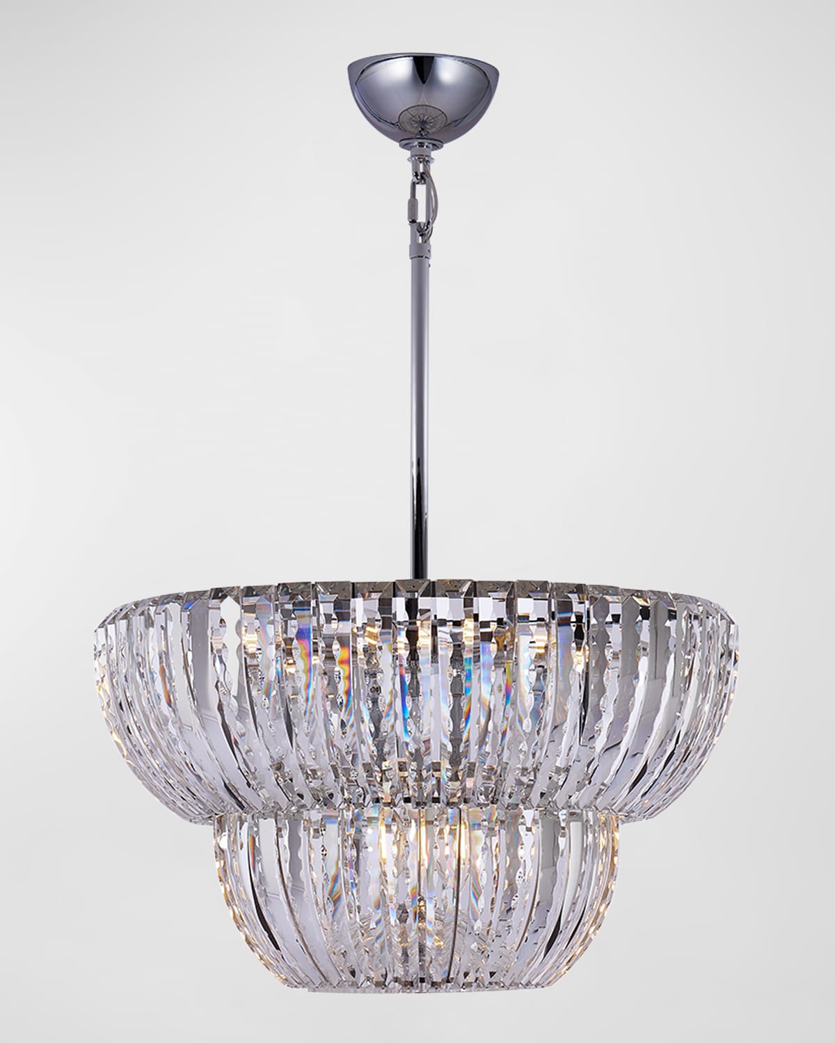 Kalco Lighting Fontana 22" Chandelier In Polished Chrome