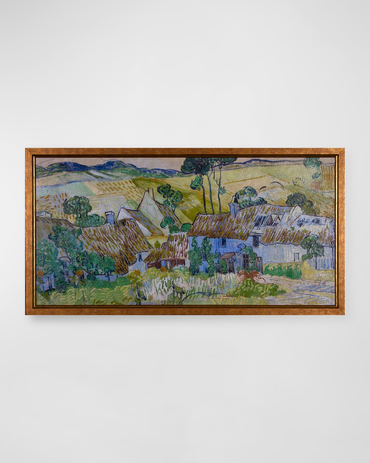 Shadow Catchers Farms Near Auvers Framed Giclee In Blue/green