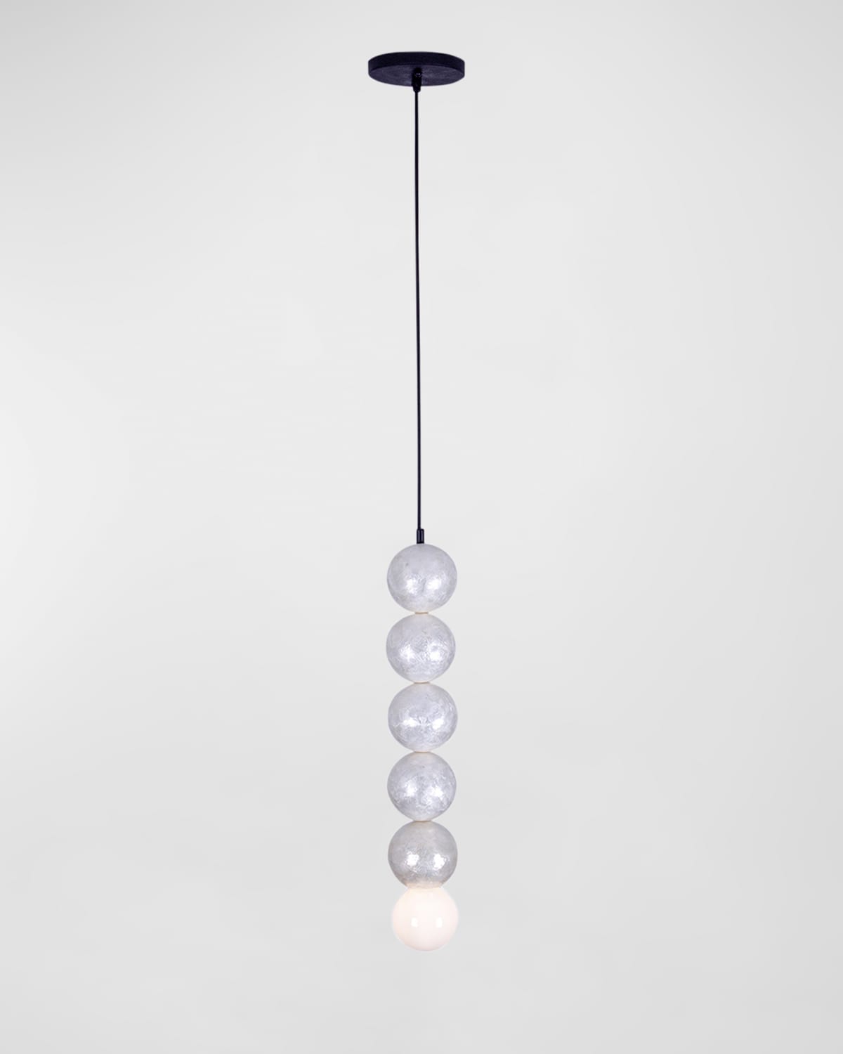 Kalco Lighting Pearls 5-ball Drop Pendant Light In Matte Black