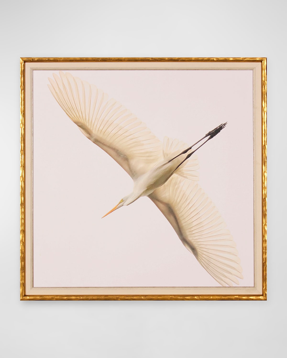 Shadow Catchers Flying Egret Giclee In Beige