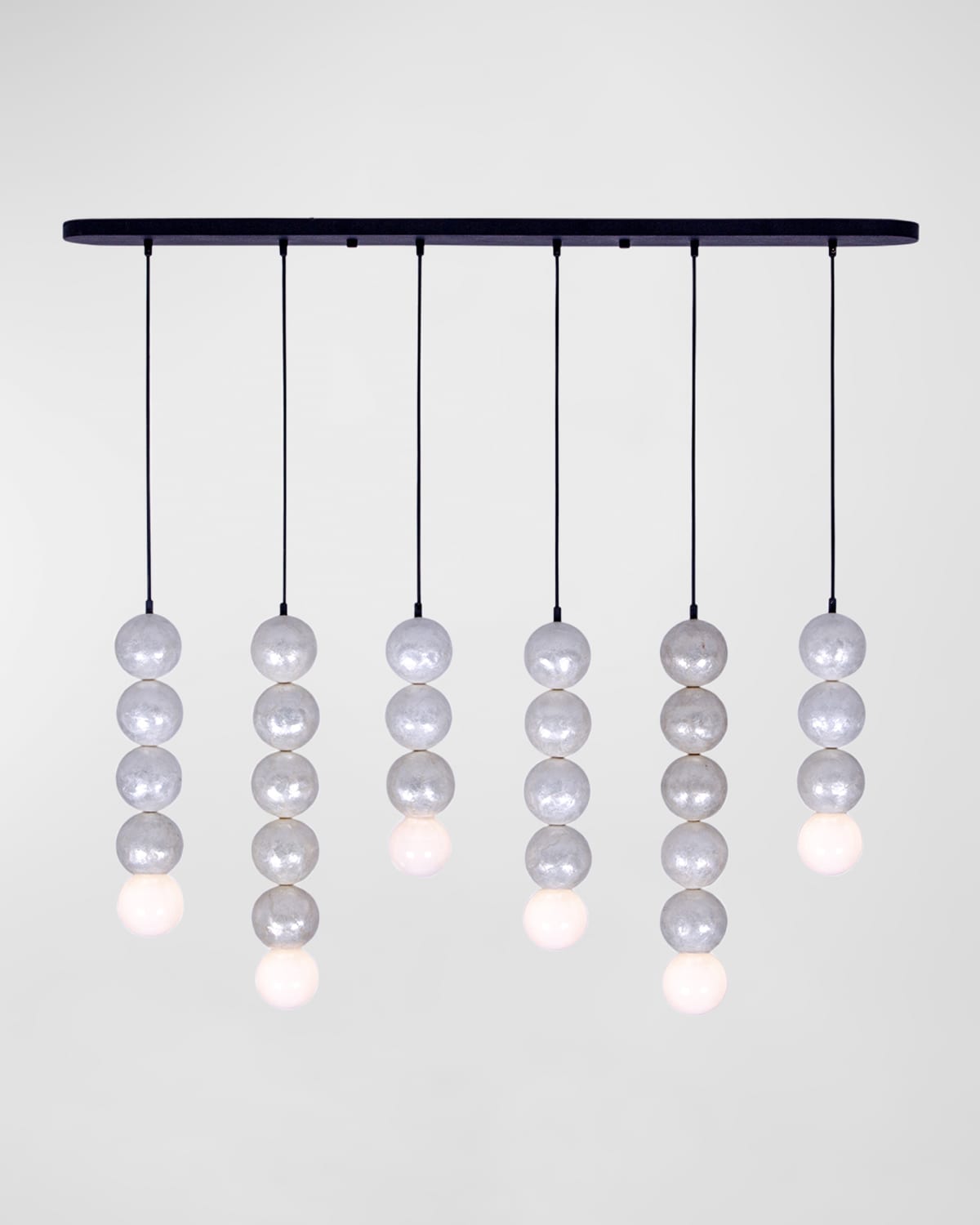 Shop Kalco Lighting Pearls 6-light Island Chandelier In Matte Black