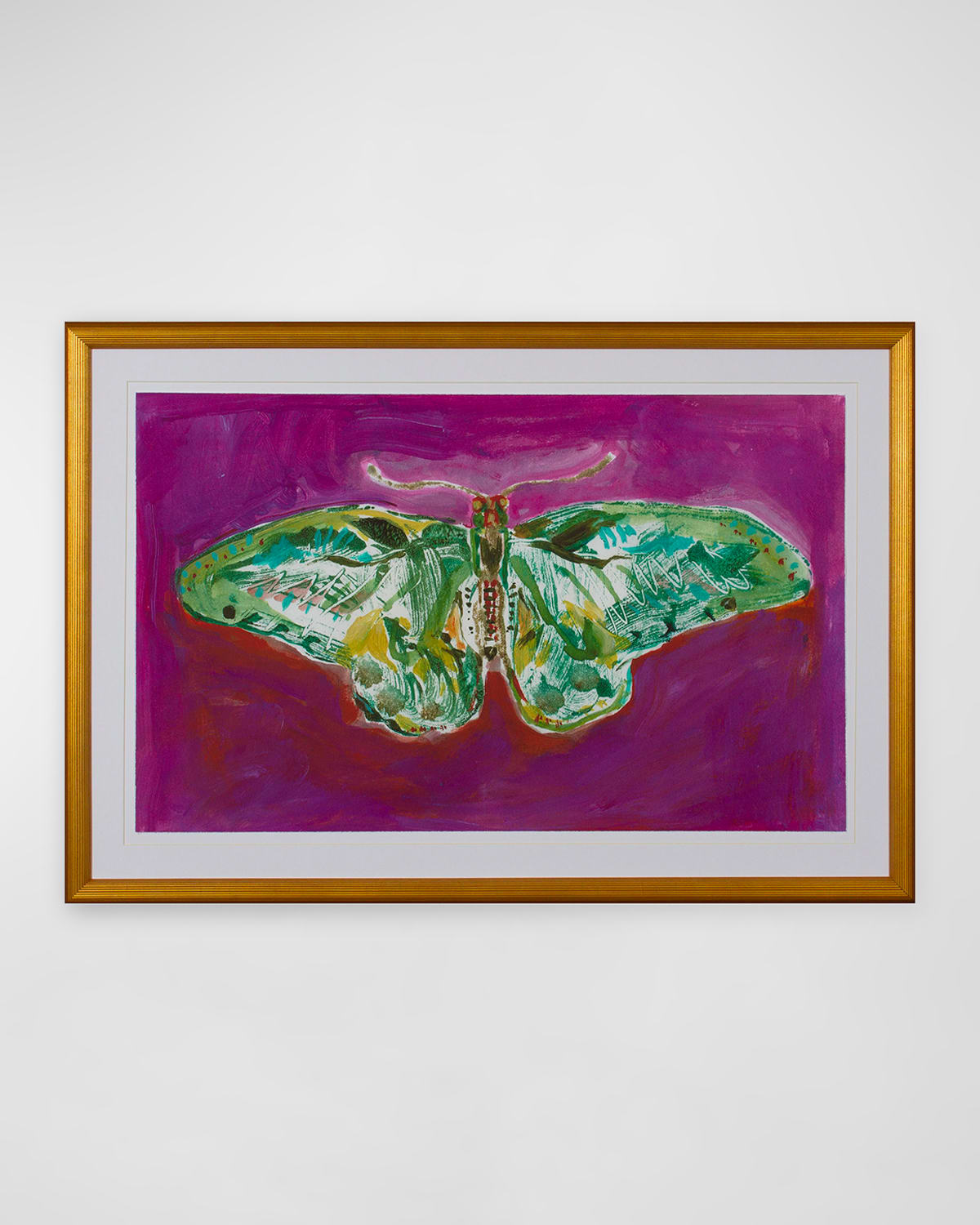 Shop Shadow Catchers Luna Moth Giclee In Green/purple