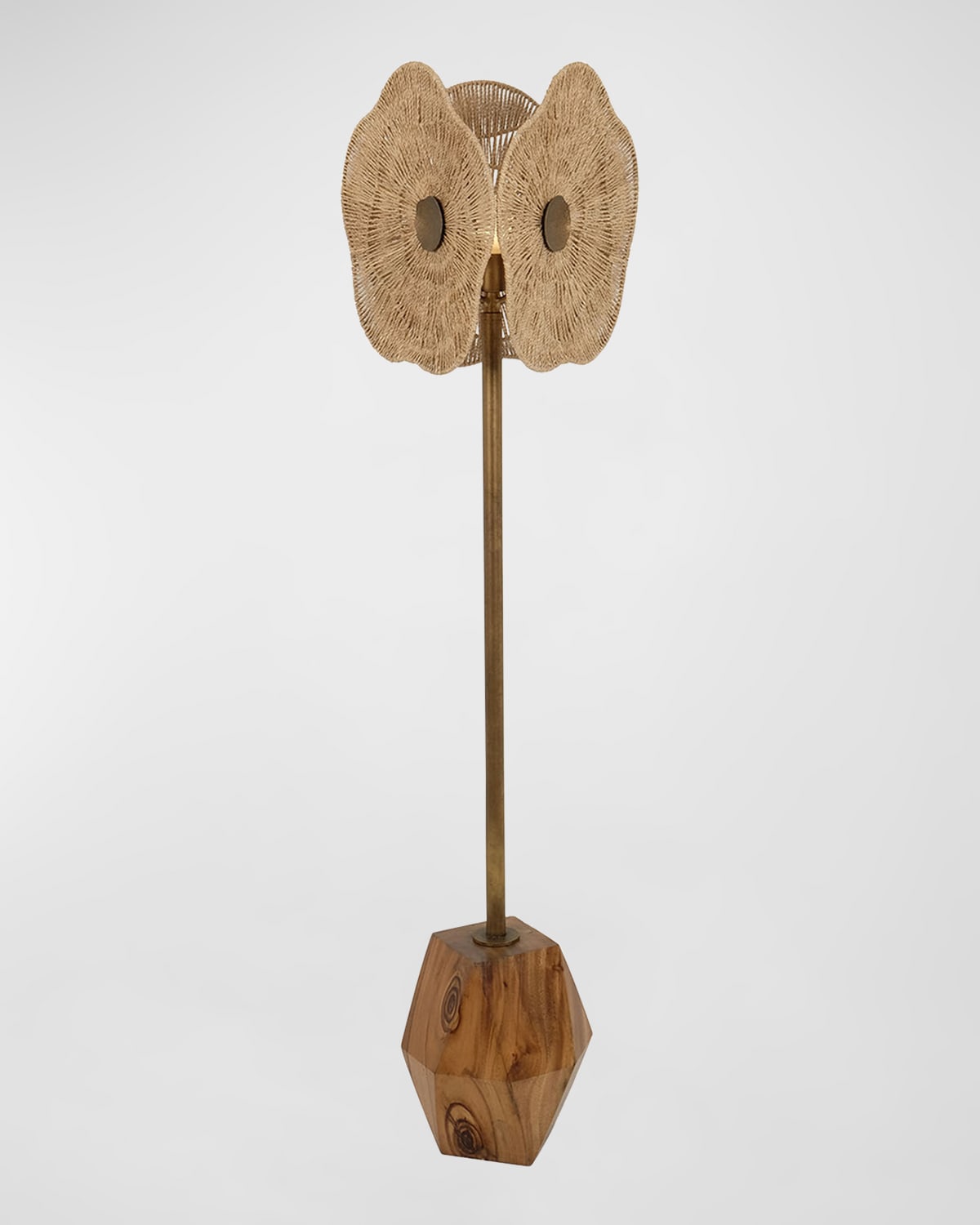 Kalco Lighting Poppy Floor Lamp In Pearlized Antique Brass