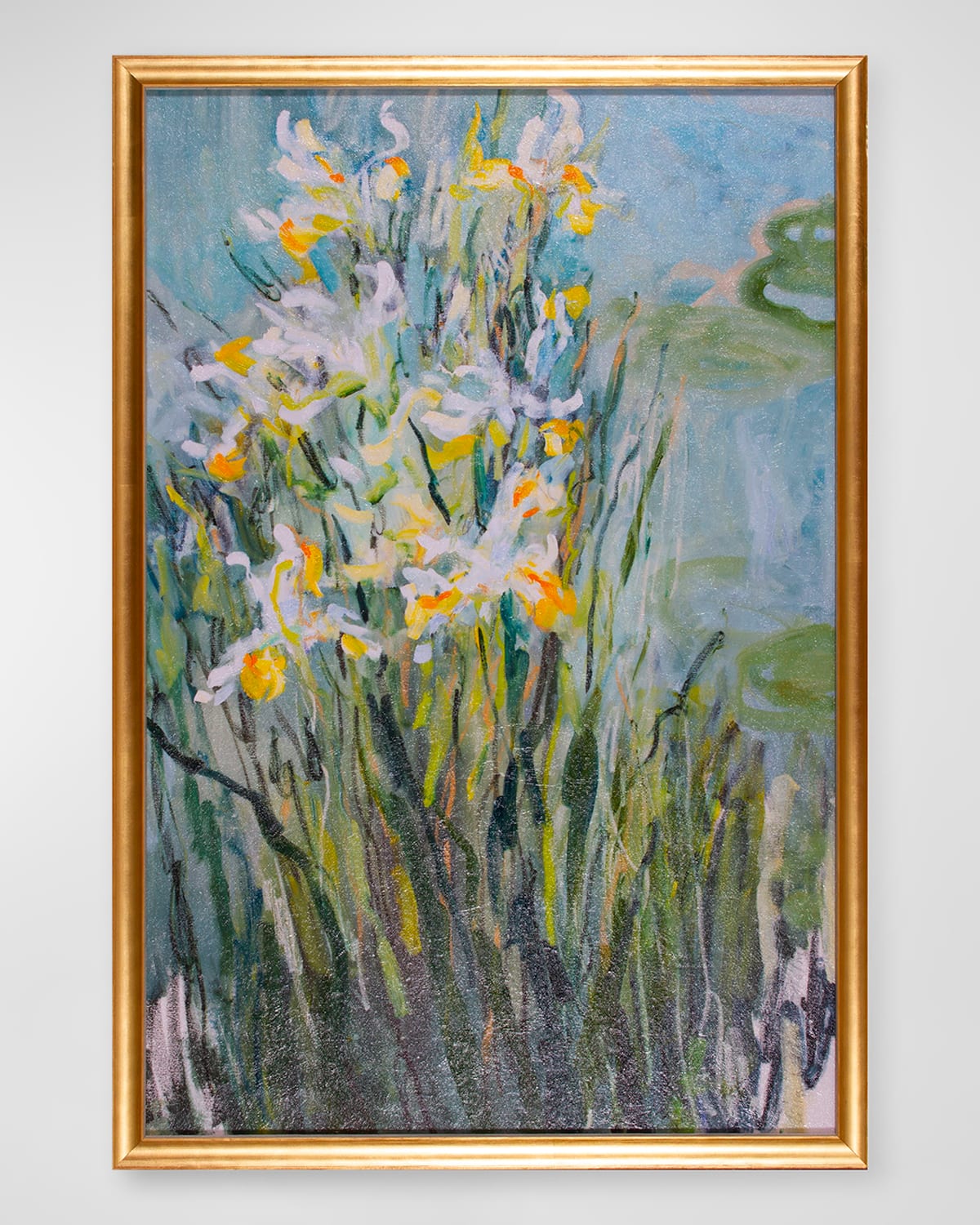 Shop Shadow Catchers White Irises Giclee In Blue/green