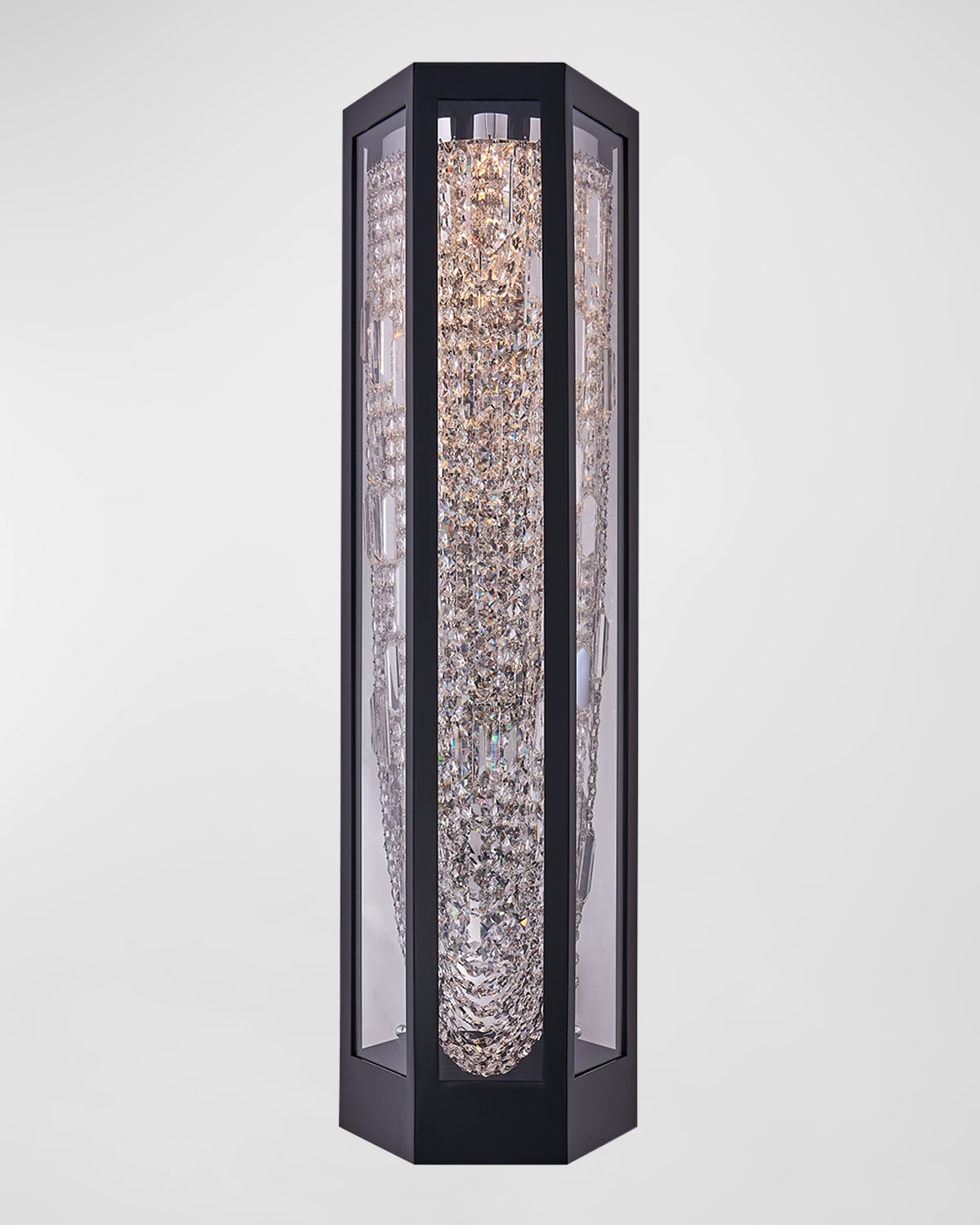 Kalco Lighting Strati Esterno 34" Outdoor 2-light Wall Sconce In Matte Black