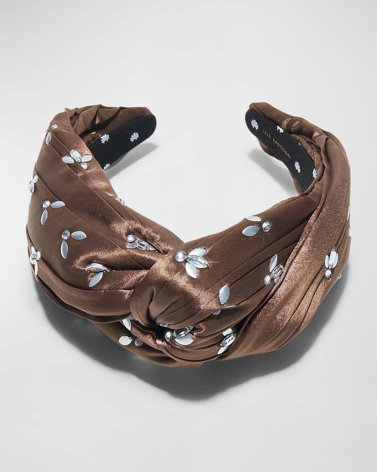 Lele Sadoughi Greta Honeybee Embellished Headband In Rootbeer