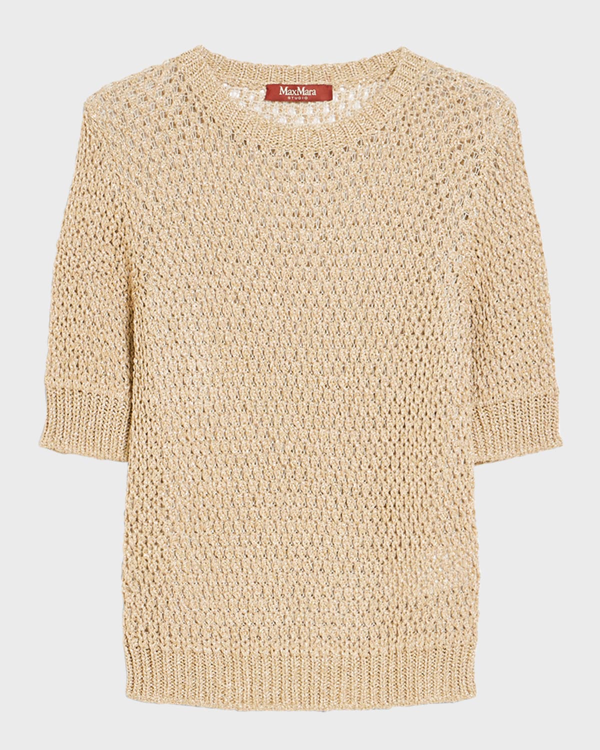 Fasto Knit Elbow-Sleeve Pullover