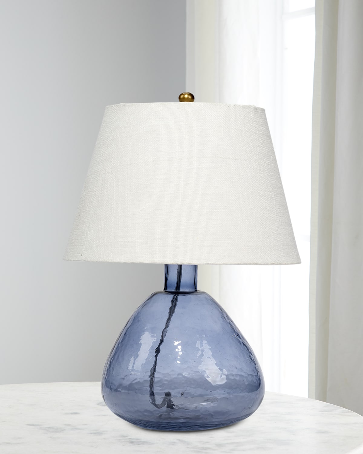 Shop Jamie Young Demi Table Lamp In Blue