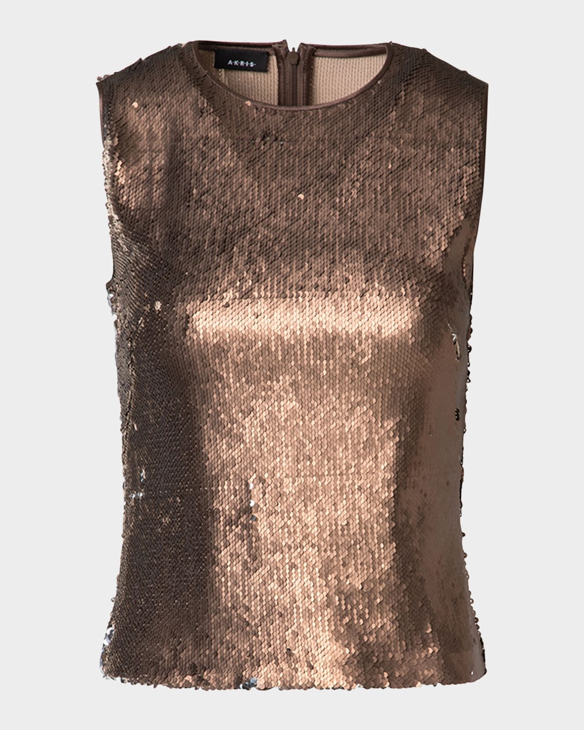 AKRIS BI-COLOR SEQUIN TOP 