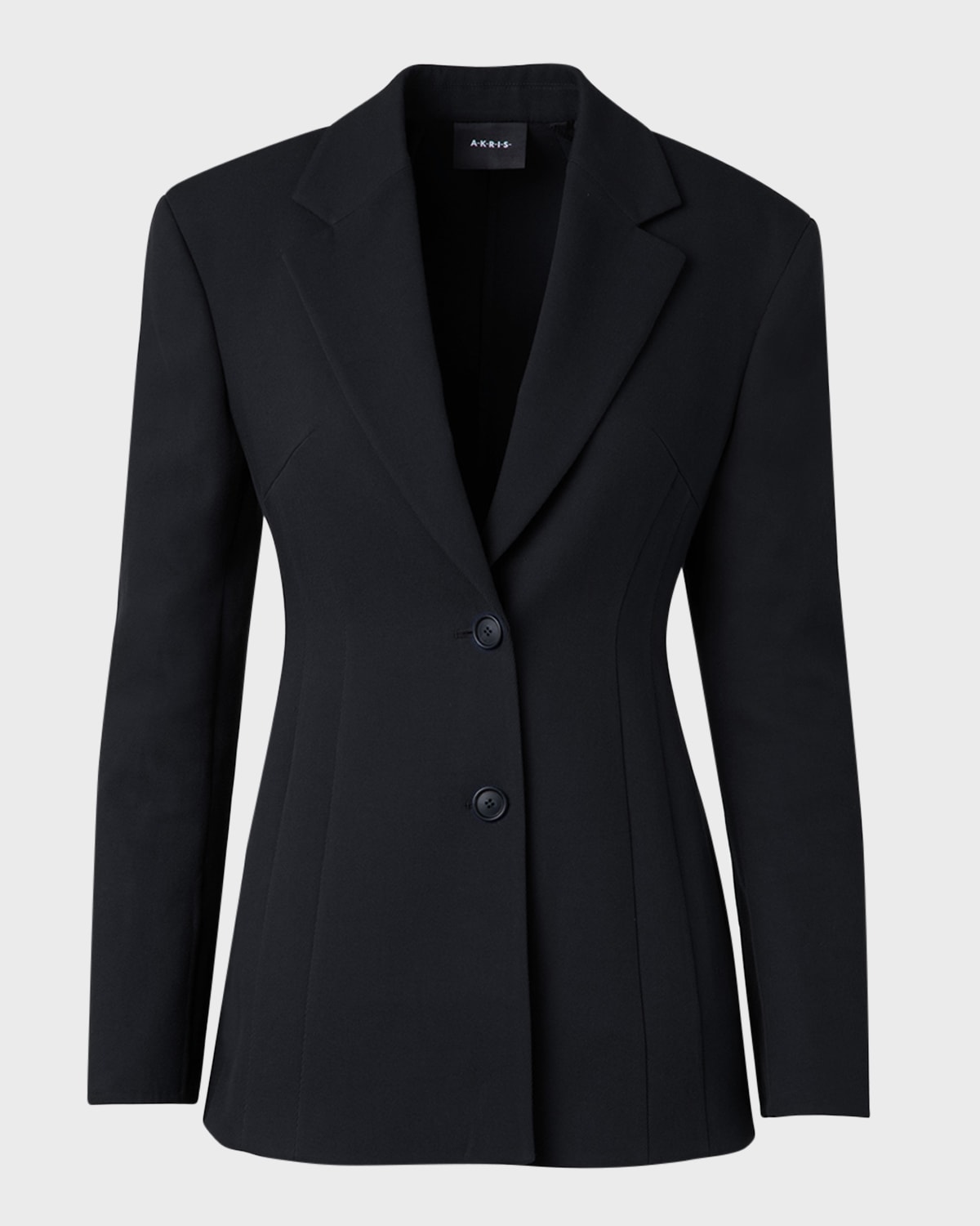 Akris Glenn Structured Cotton Double-face Blazer Jacket In Black