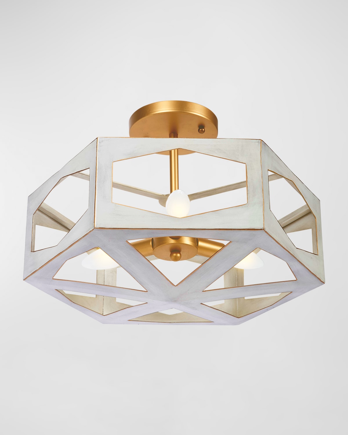 Old World Design Cece Semi-flush Pendant In Cream