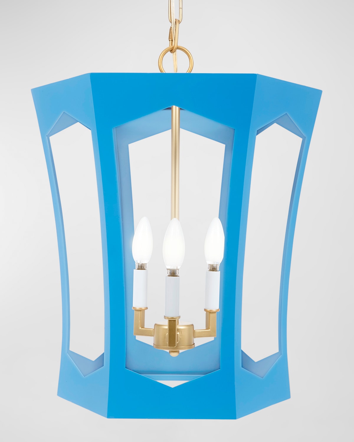 Old World Design Cece Three-light Lantern In Blue