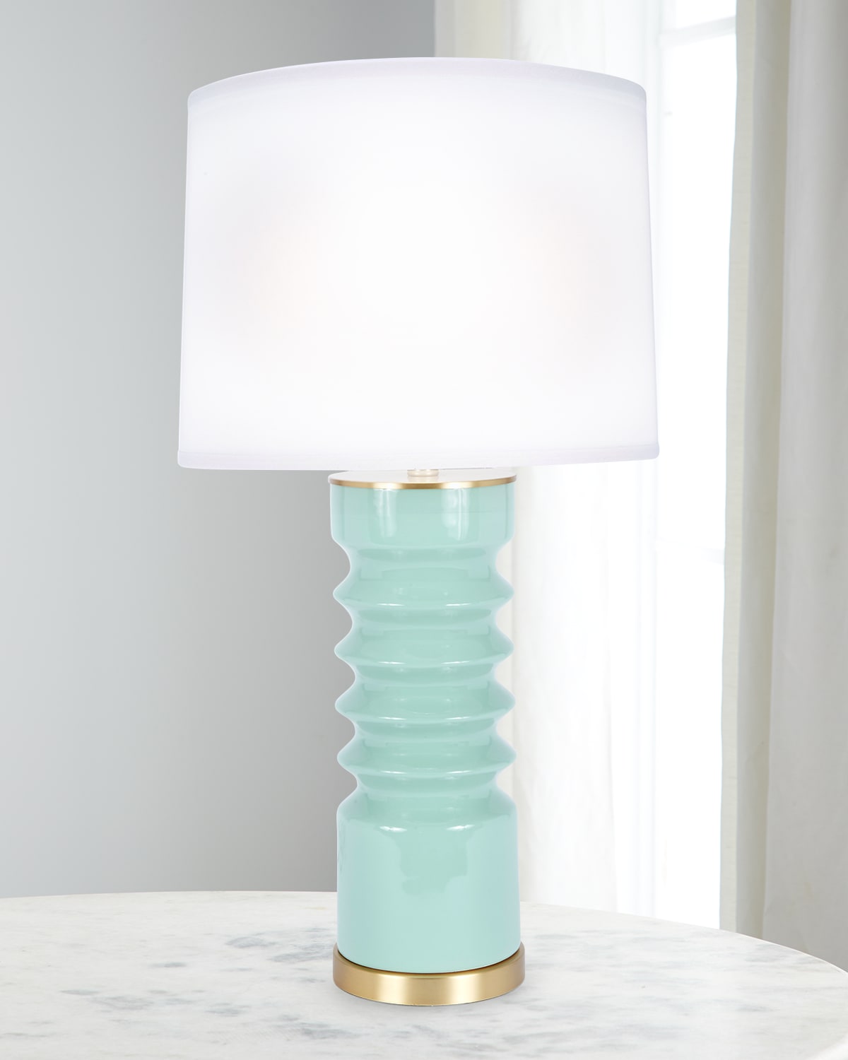 Old World Design Lennon Celadon Ceramic Table Lamp In Celadon