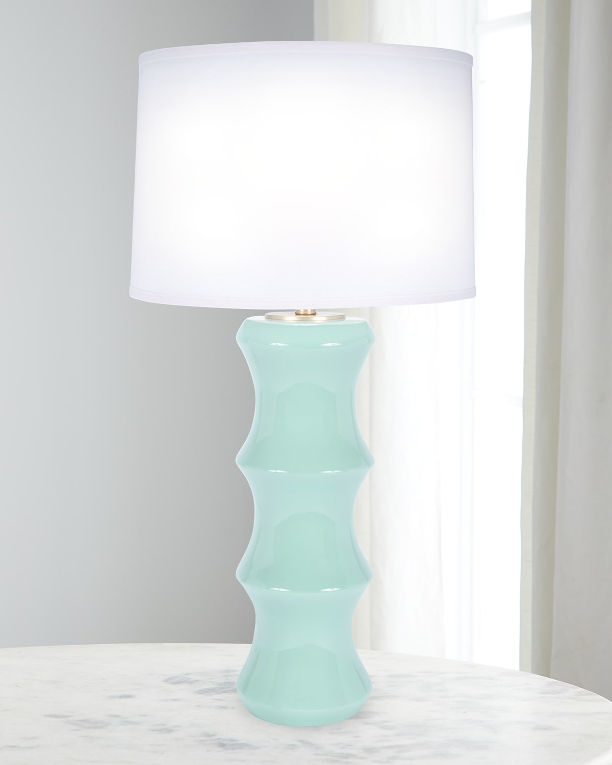 Old World Design Sawyer Ceramic Celadon Lamp In Celadon