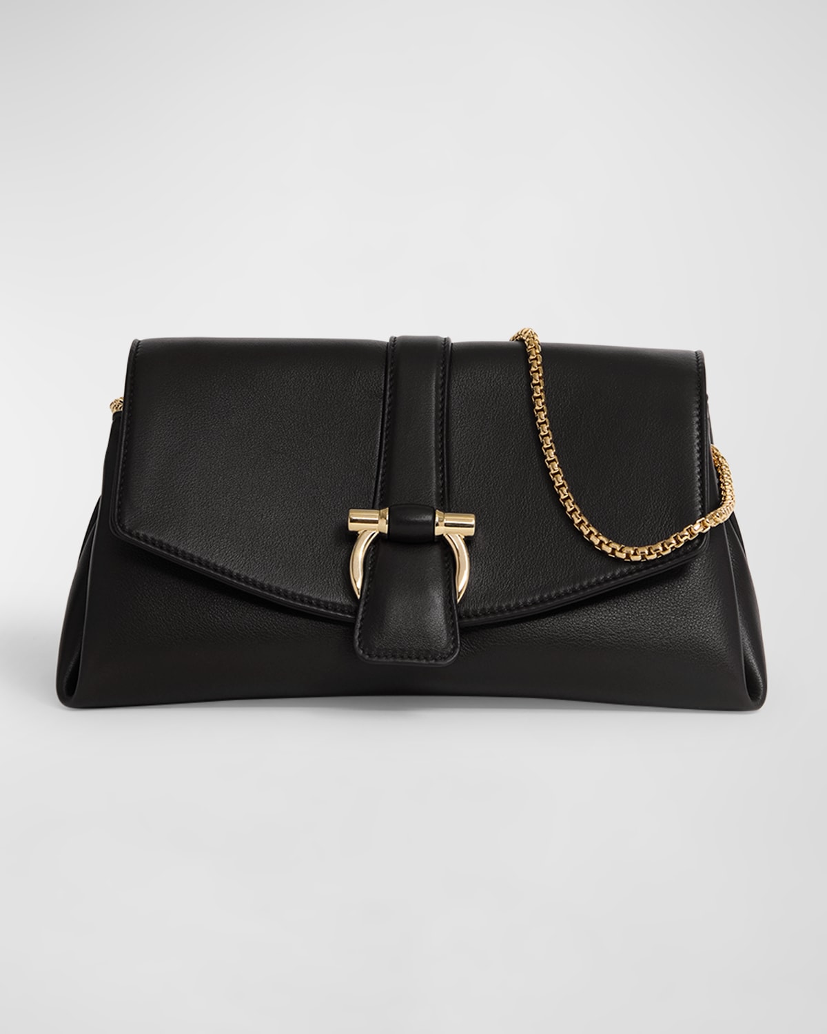 FERRAGAMO F-SHOW SMALL FLAP SHOULDER BAG 