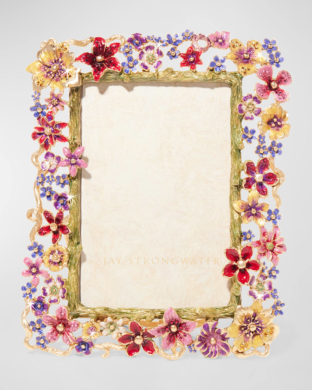 Jay Strongwater Leartes Frame, 4" X 6" In Purple