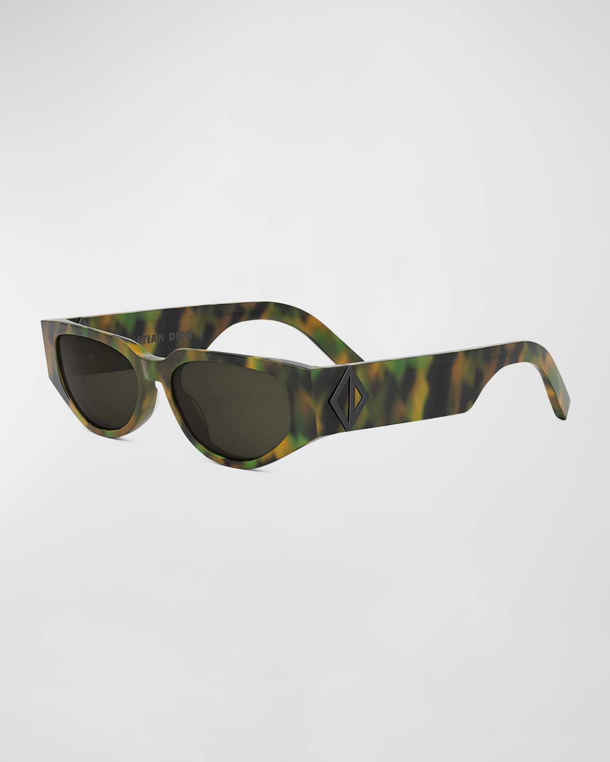Shop Dior Men's Cd Diamond S71 Sunglasses In Coloured Havana Green