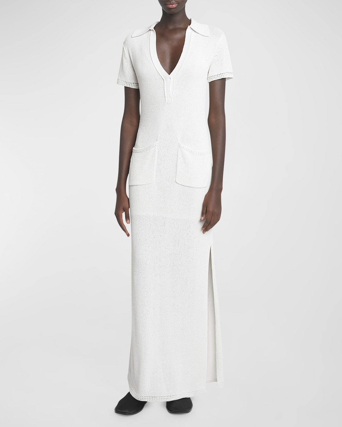 Proenza Schouler Auden Textured Knit Maxi Dress In White