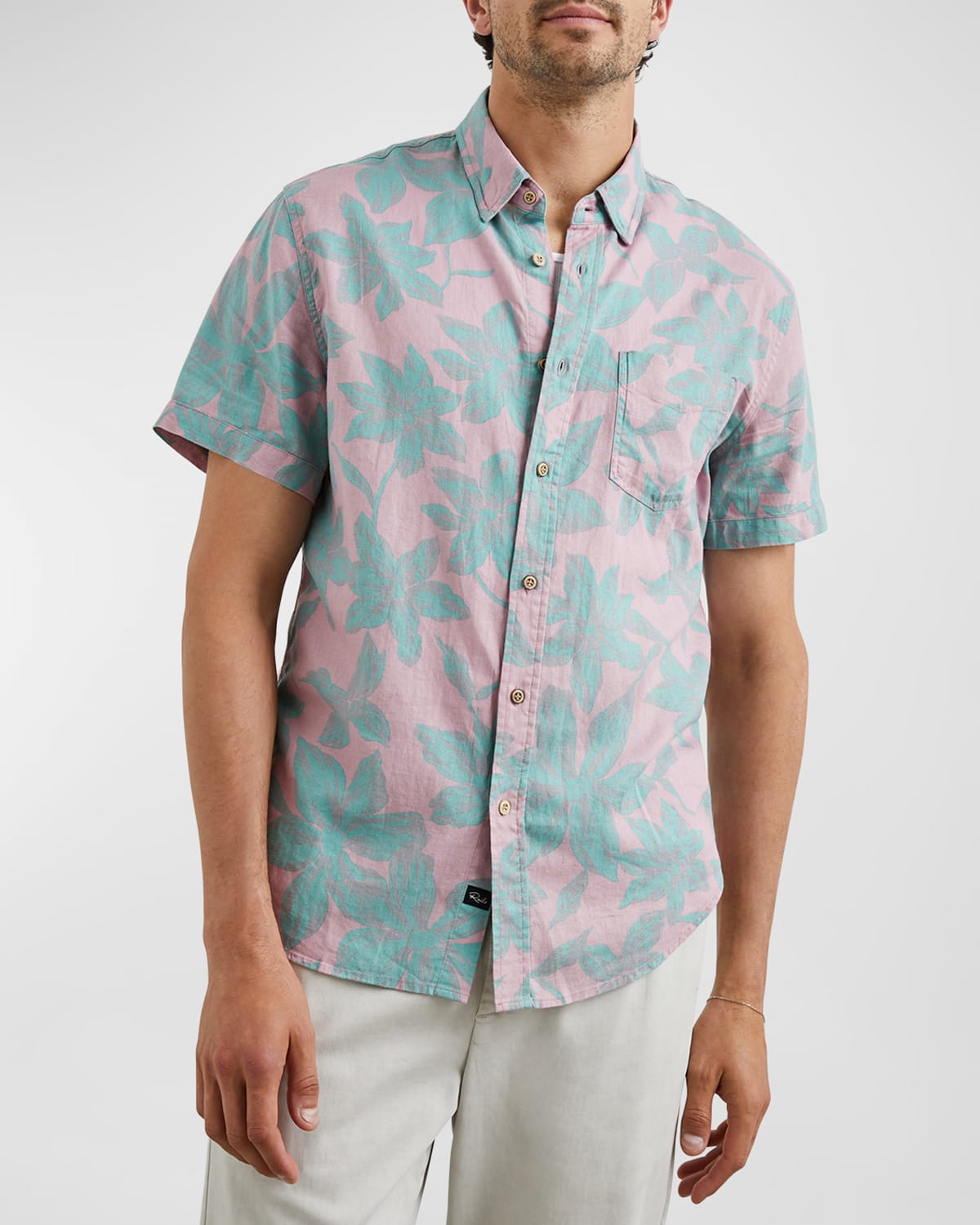 Shop Rails Men's Carson Floral Sport Shirt In Garden Sands Miami