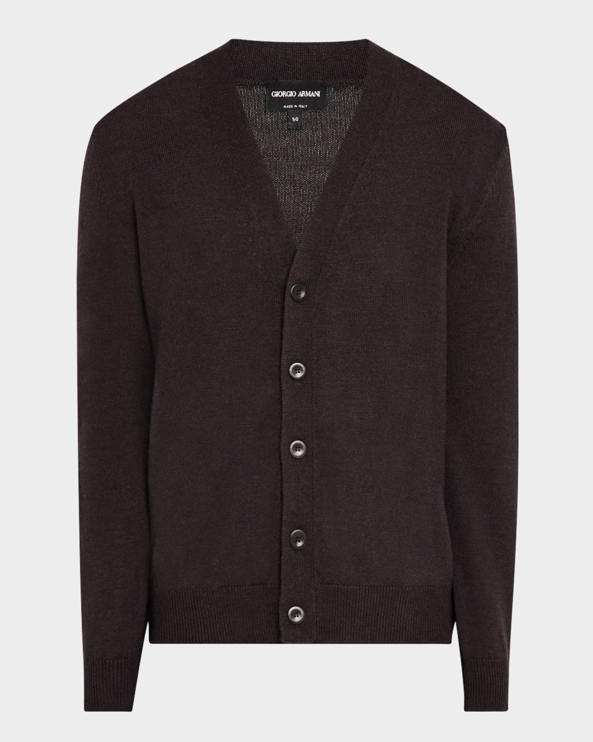 Men's Solid Wool Cardigan