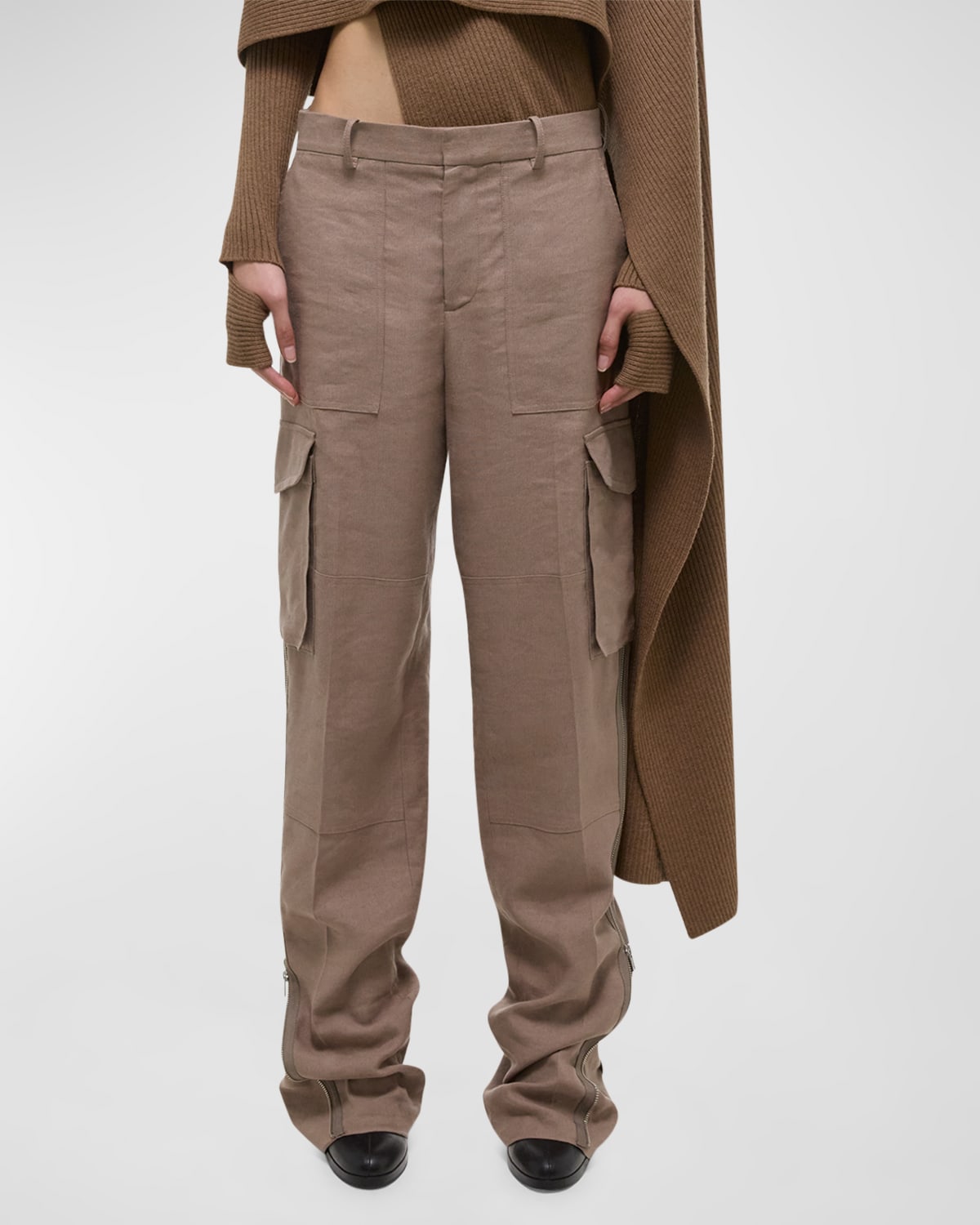 Helmut Lang Cargo Pants In Brown