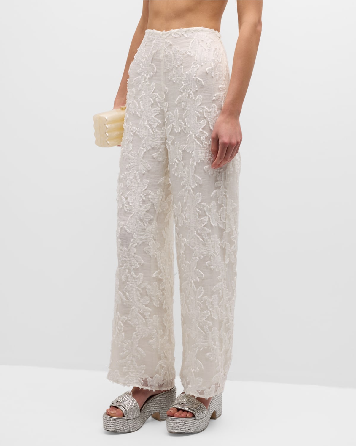 Shop Cult Gaia Lane Wide-leg Pants In Off White