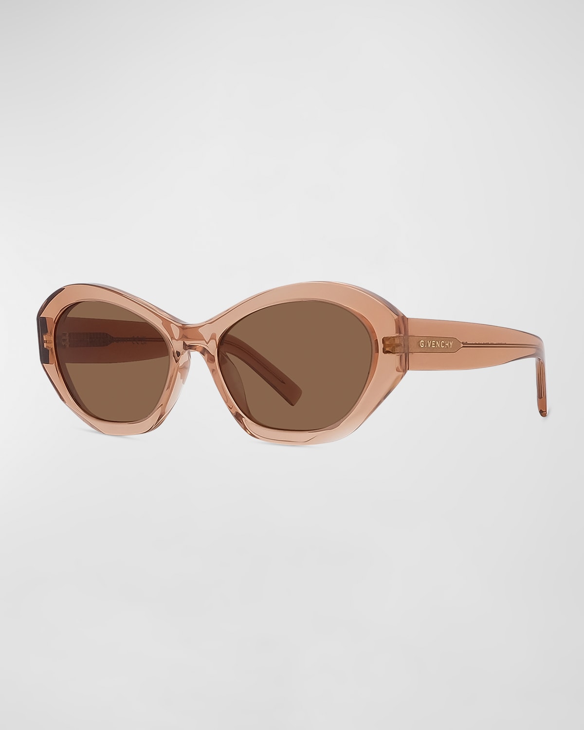 Givenchy Gv Day Acetate Cat-eye Sunglasses In Shiny Orange Brown