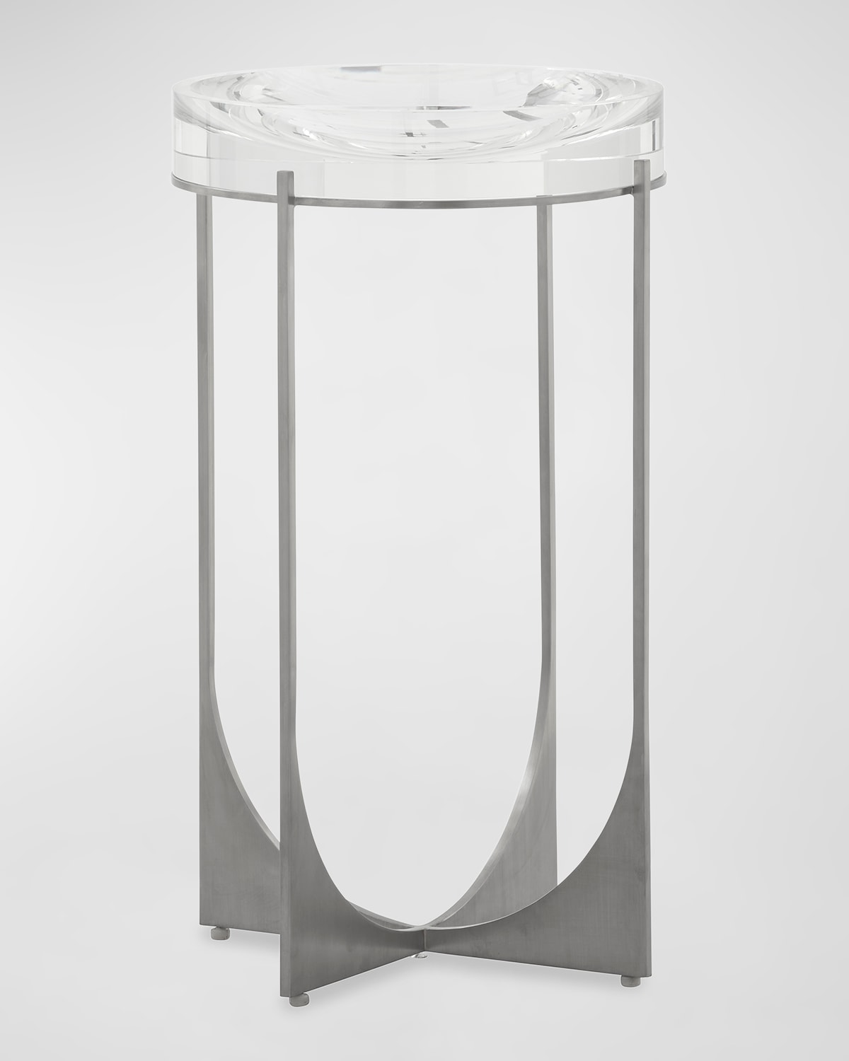 John-richard Collection Svelte Martini Table In Brushed Silver