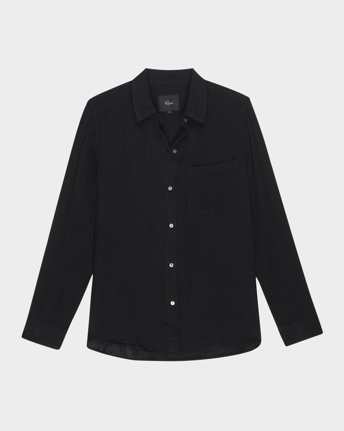 Rails Ellis Gauze Button-front Shirt In Black
