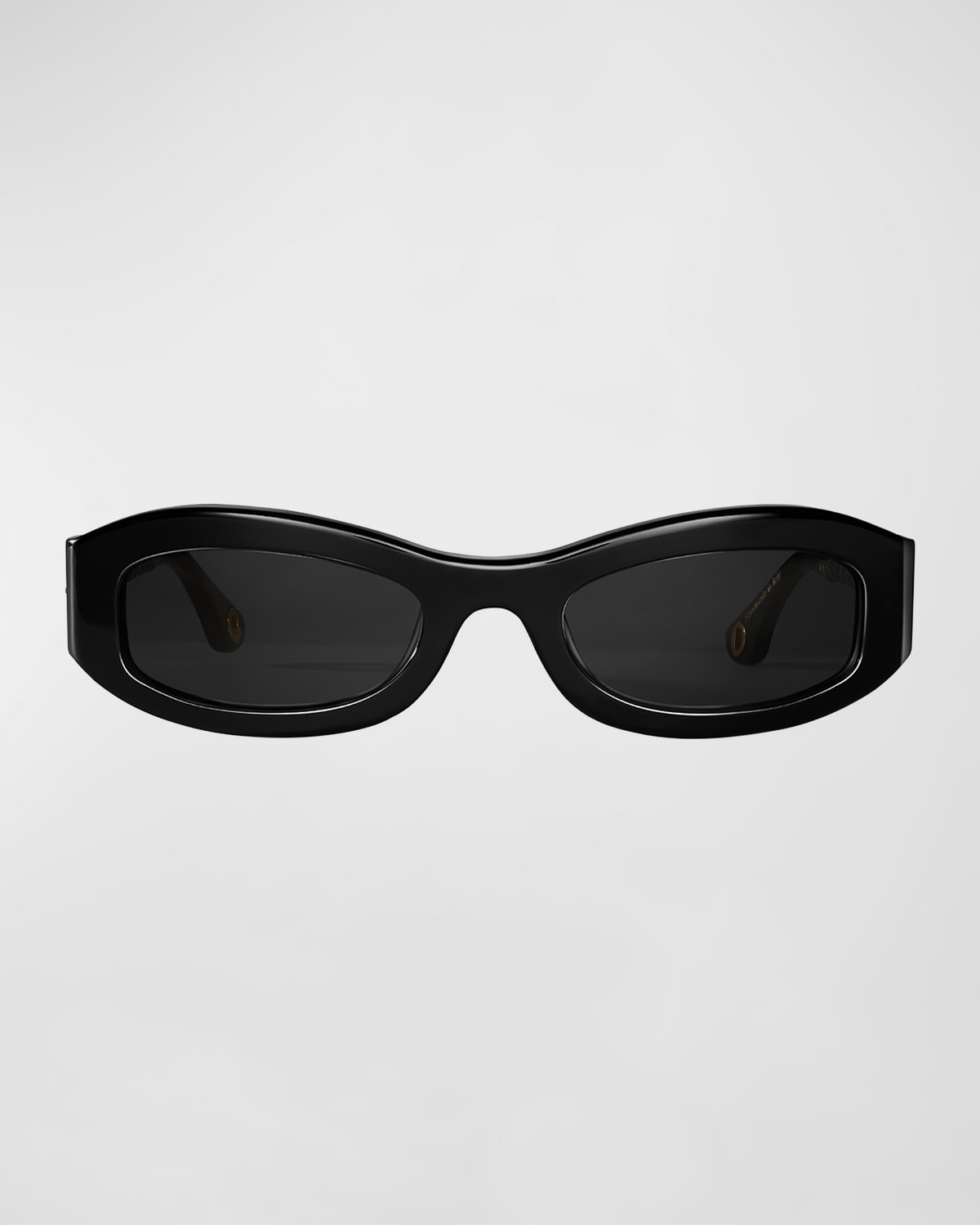 Shop Aureum Collective Monaco Twisted Acetate Oval Sunglasses In Black