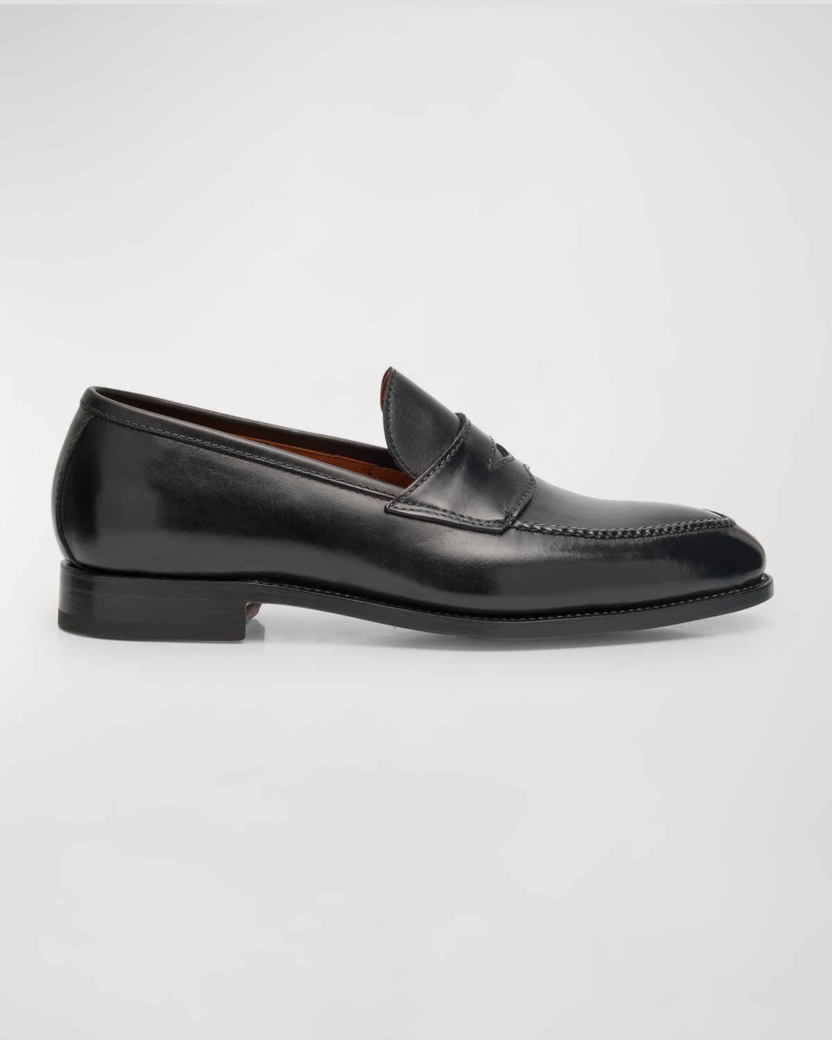 Bontoni Men's Principe Leather Penny Loafers In Black