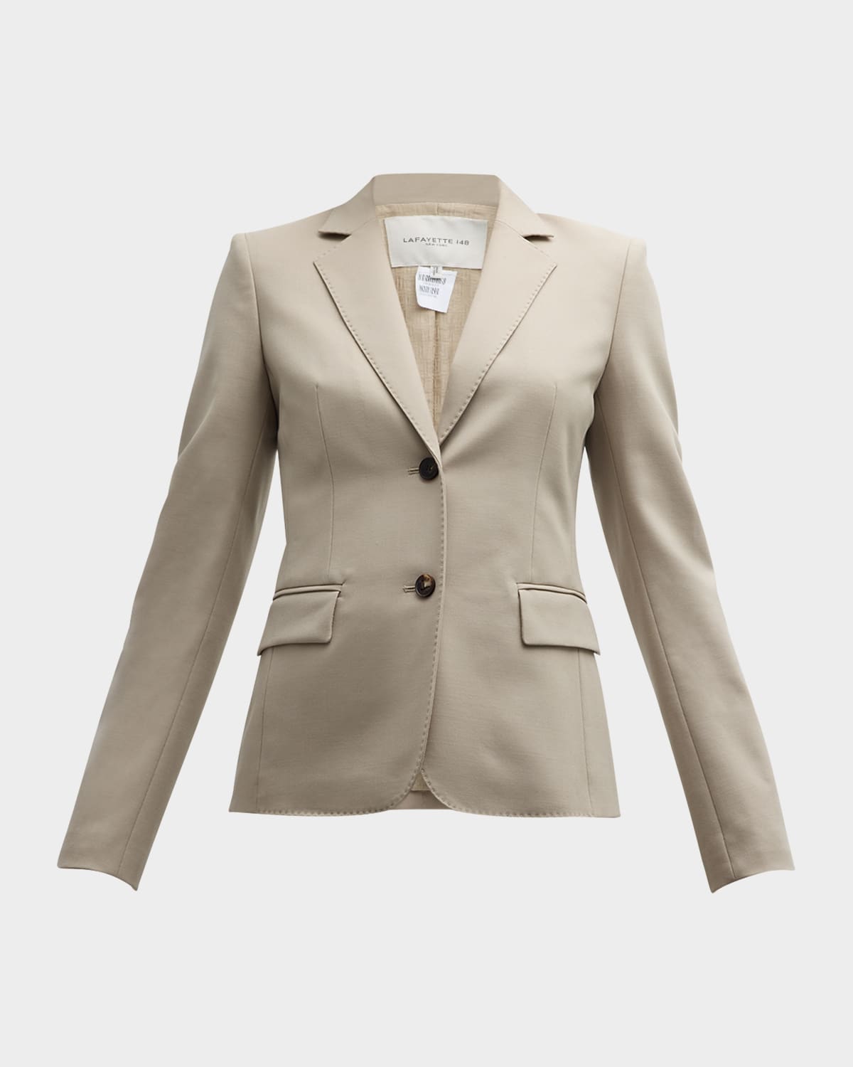 Pick Stitch Stretch Wool Blazer