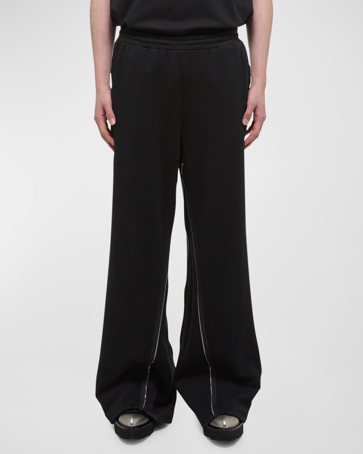 Helmut Lang Men's Gusset Cotton Sweatpants In Black