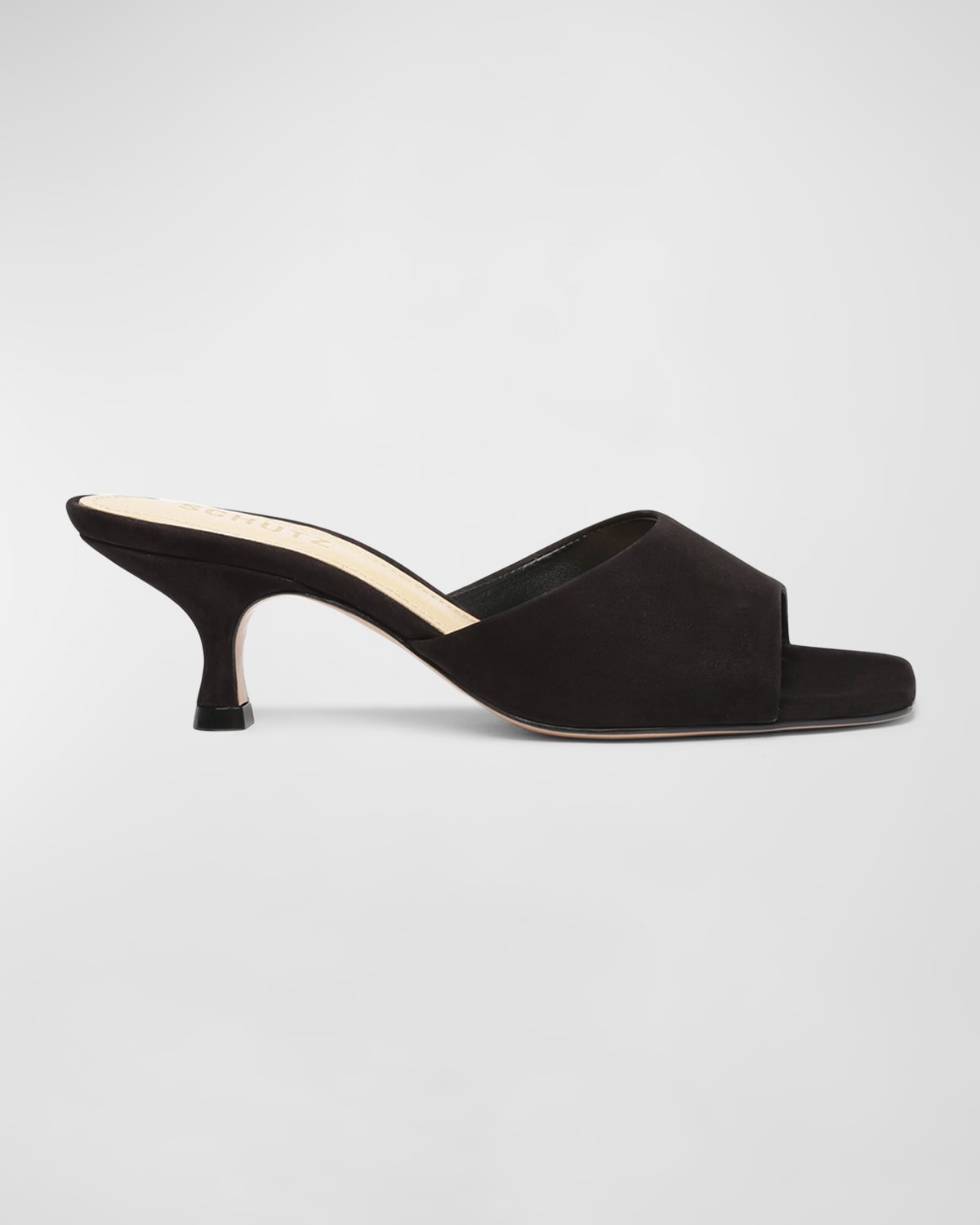 Shop Schutz Dethalia Suede Mule Sandals In Black