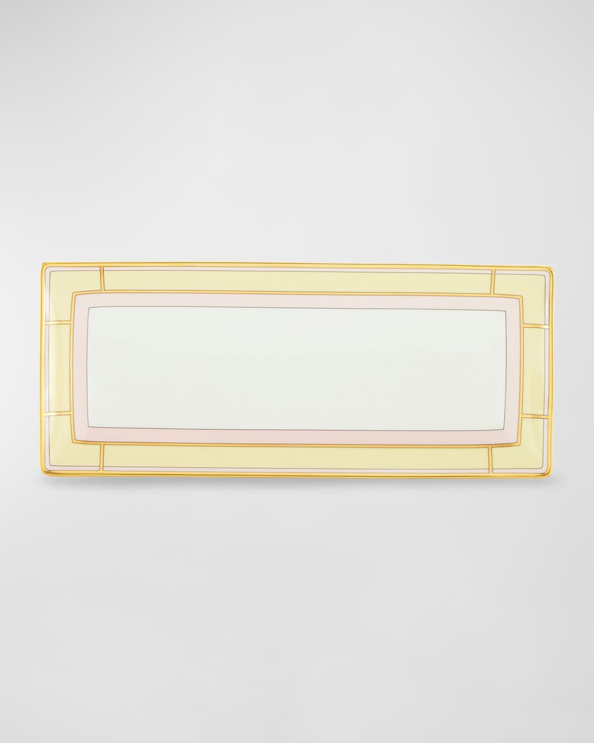 Ginori 1735 Colonna Diva Rectangular Flat Platter In Diva Giallo