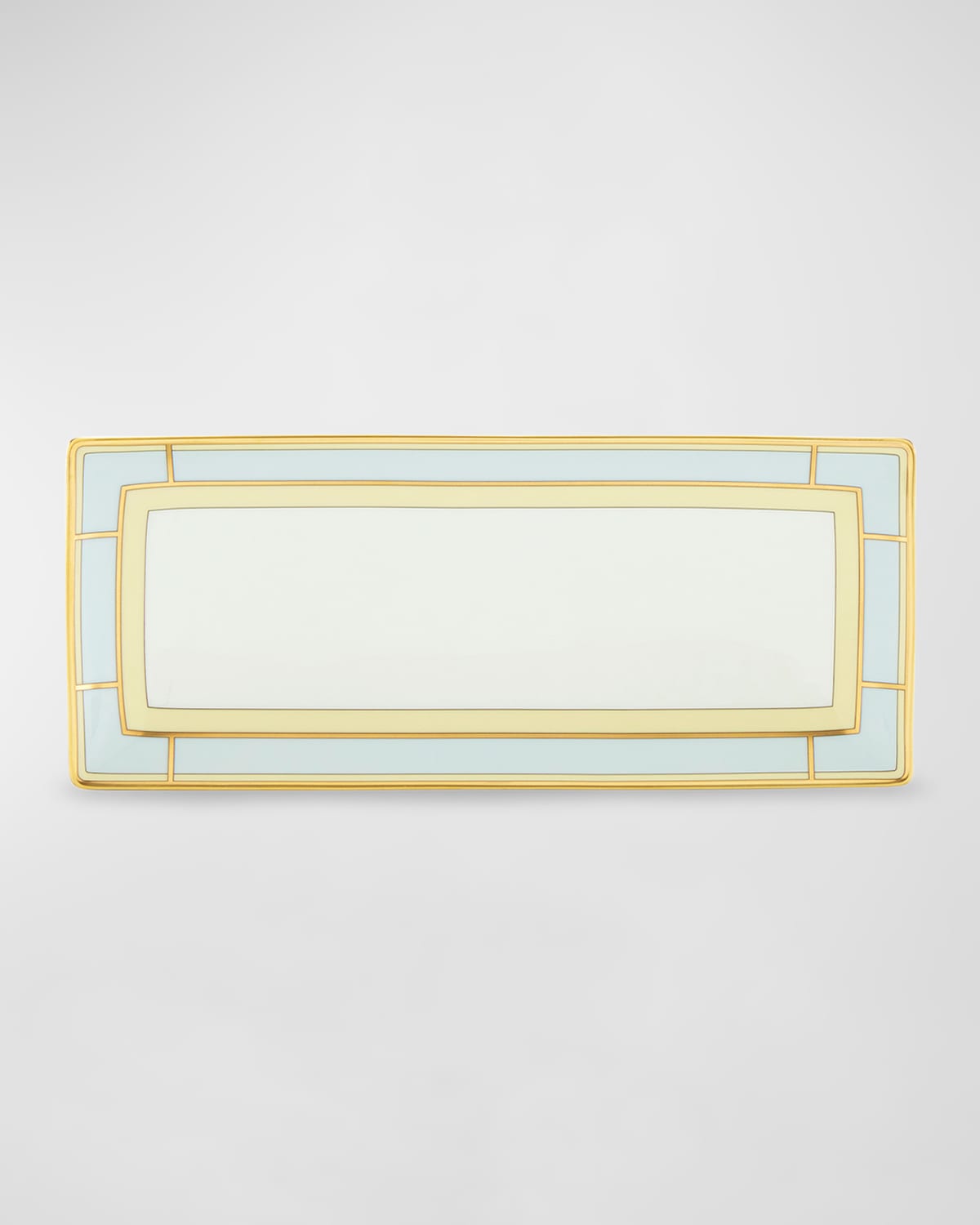 Ginori 1735 Colonna Diva Rectangular Flat Platter In Diva Celeste