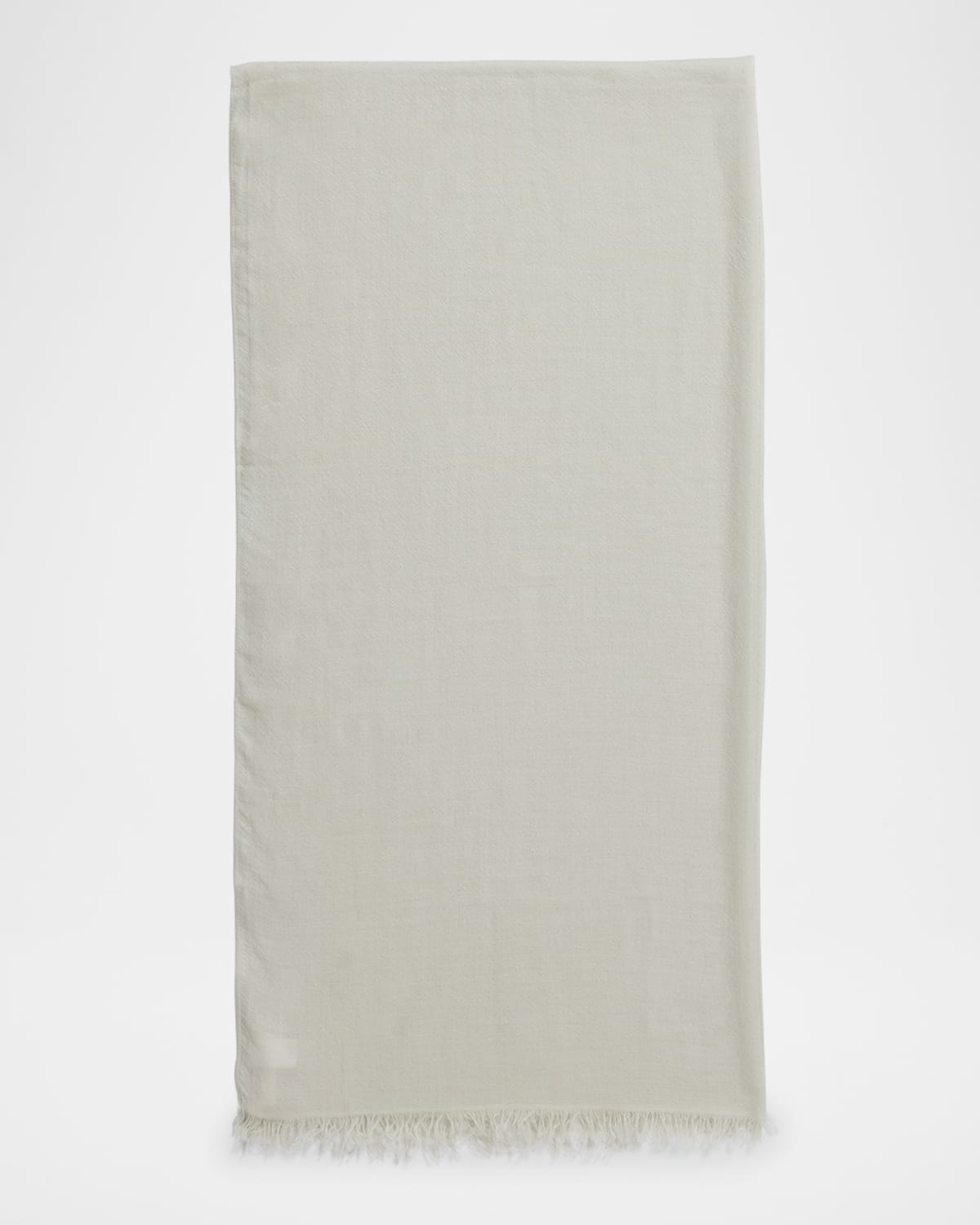 Brunello Cucinelli Frayed Cashmere Scarf In C8920 Light Grey