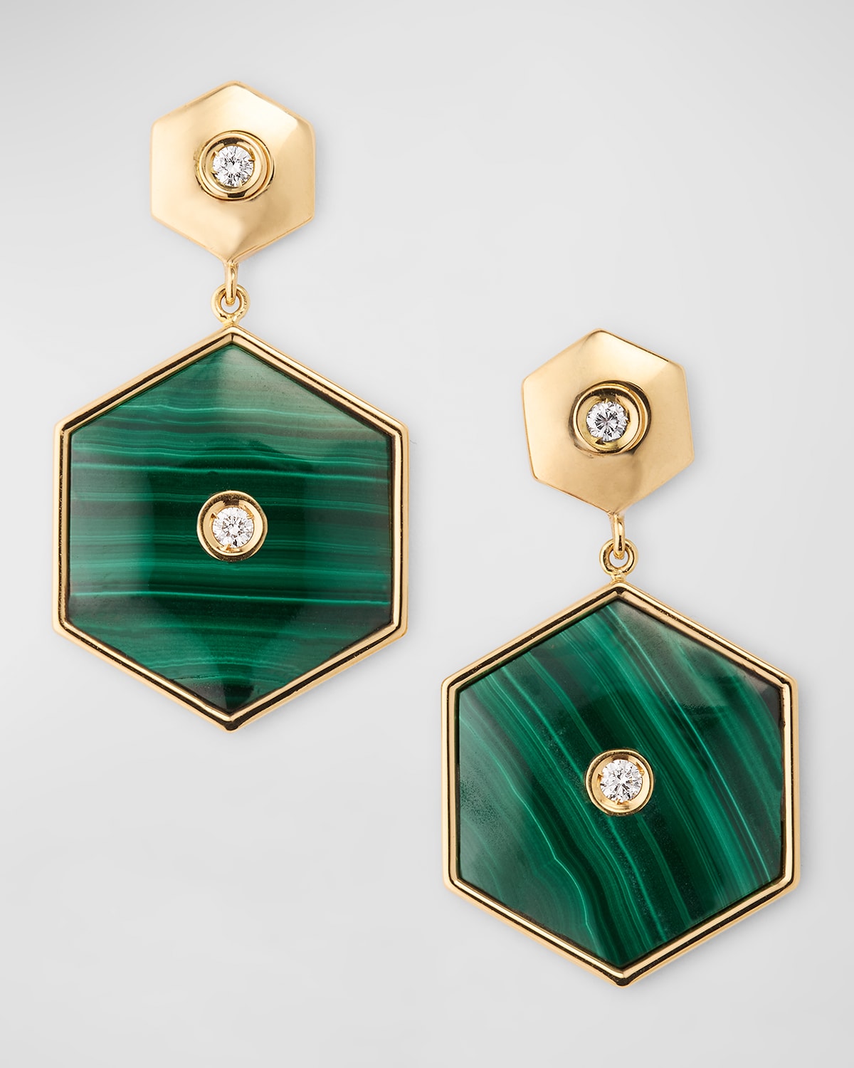 Baia Sommersa Bangle with Malachite and Diamonds