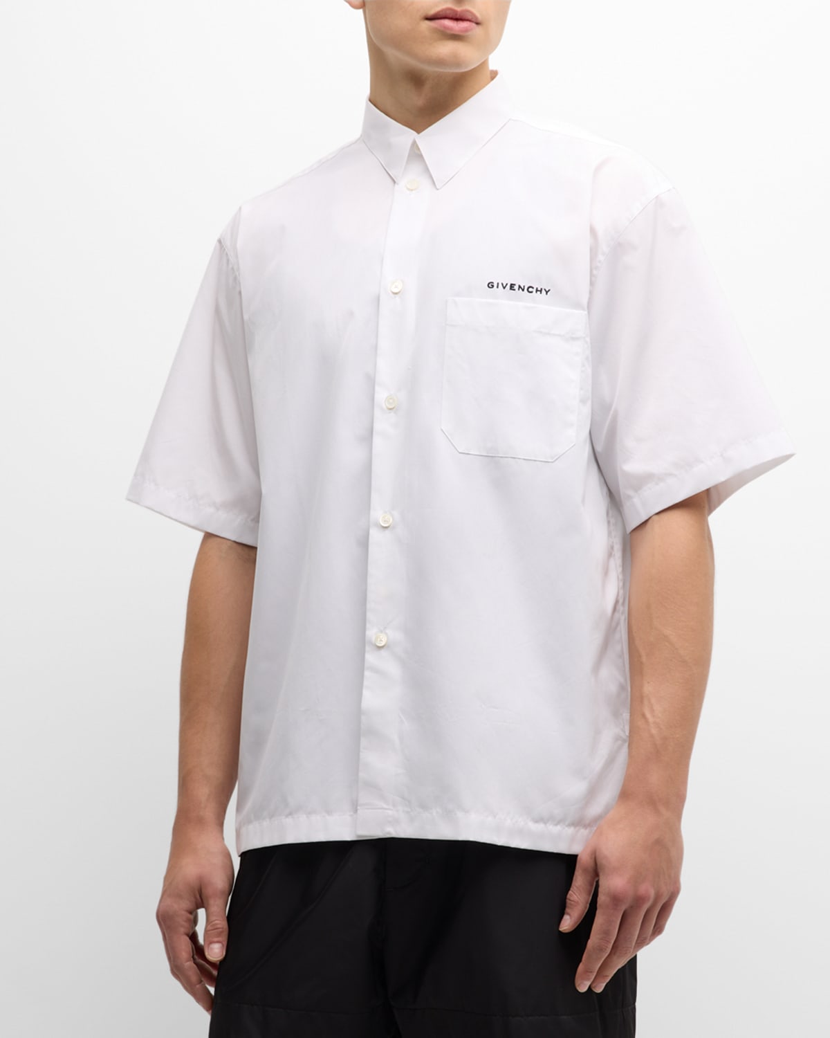Shop Givenchy Men's 4g Stars Sport Shirt In White