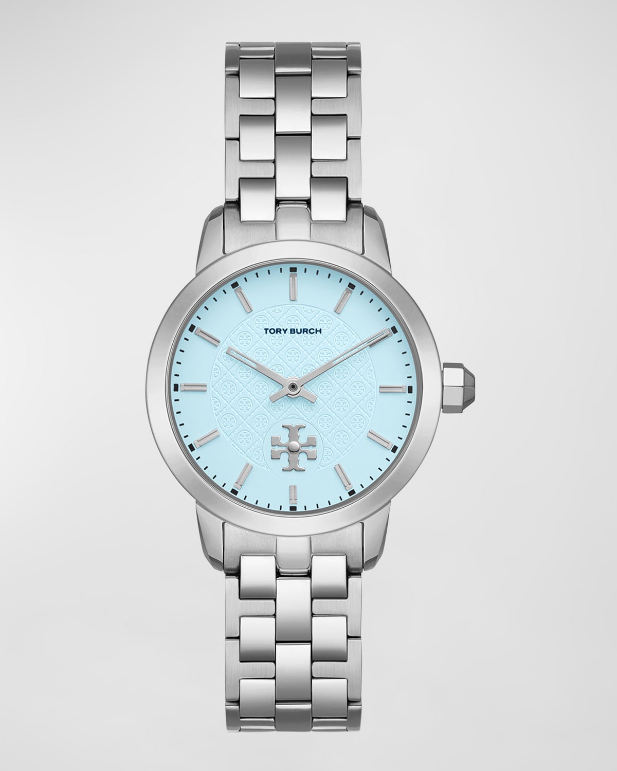 Shop Tory Burch The Tory Silver-tone Stainless Steel Watch