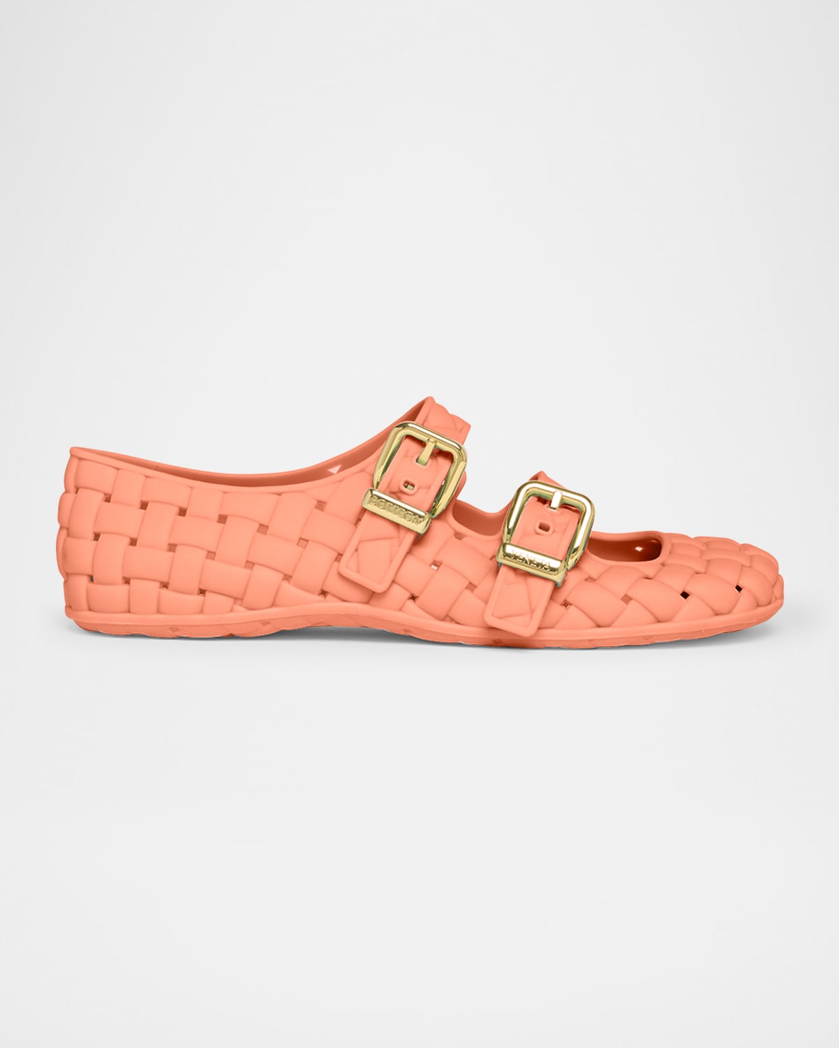 Bottega Veneta Amy Intreccio Dual Mary Jane Ballerina Flats In Rose