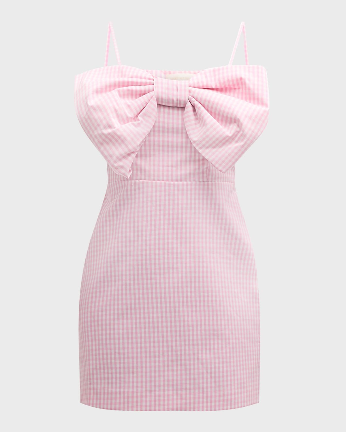 LoveShackFancy Bellica Bow-Embellished Cotton Gingham Mini Dress | Smart  Closet