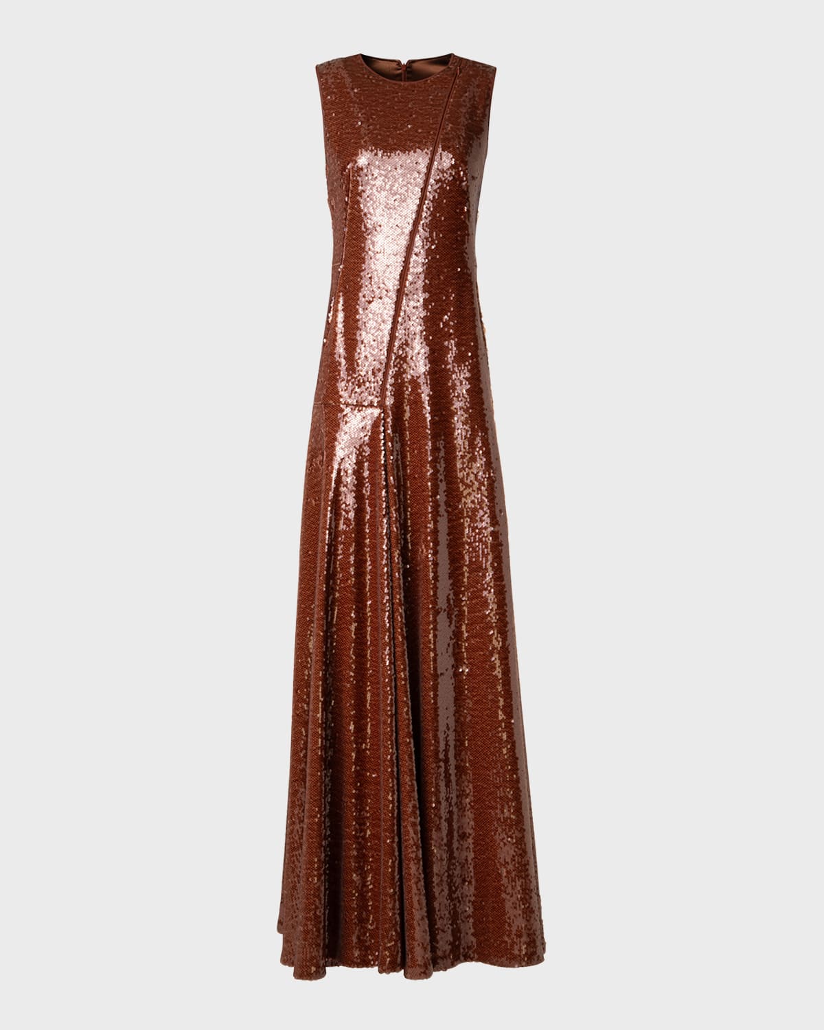 Akris Sequined Slash-Cutout Sleeveless Gown